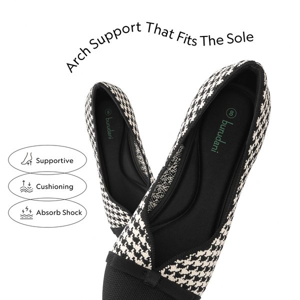 Comfortable Dressy Bow Pumps - CHIDORI GRID - 3